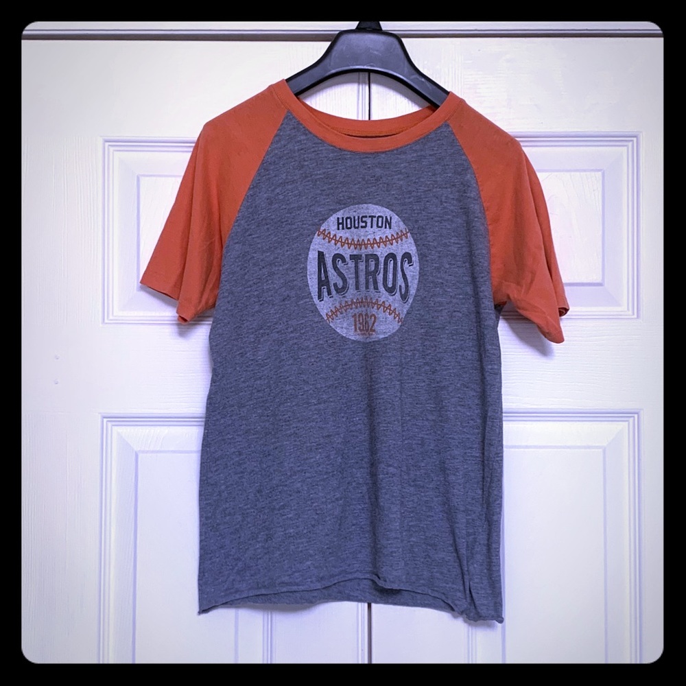 Astros Distressed 3/4 Sleeve Classic Logo